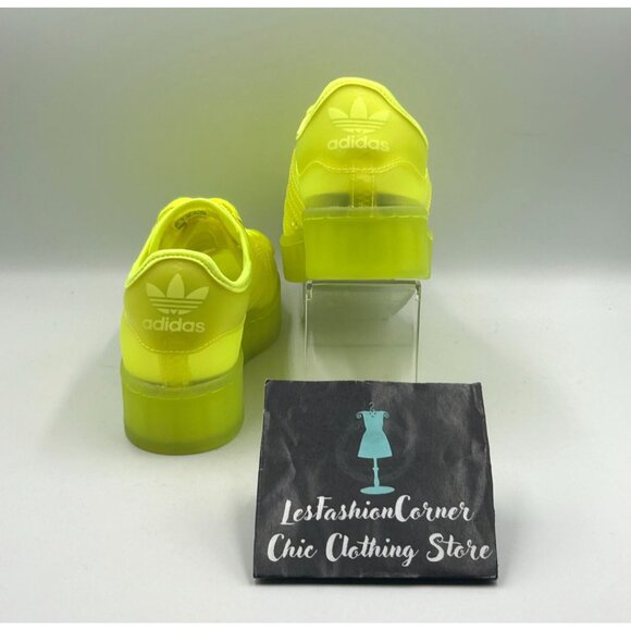 Adidas Superstar Women's Jelly Solar Yellow Platform Sneakers Sz 8.5 Wo's 3261 - Picture 4 of 16